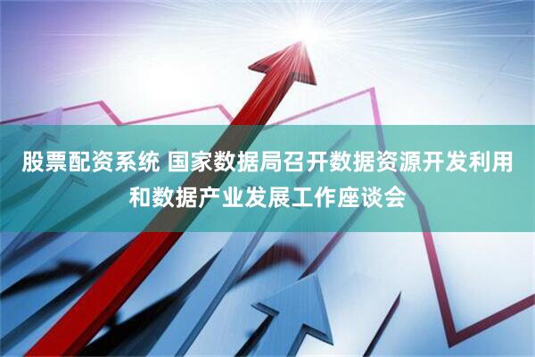 股票配资系统 国家数据局召开数据资源开发利用和数据产业发展工作座谈会